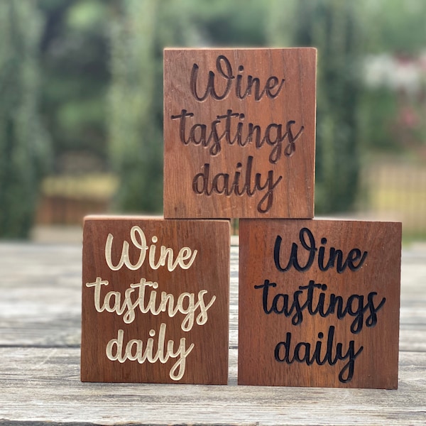 Wine Tastings Daily | Wine Tasting Sign | Wino Decor | Wine Lover | Wine Decor