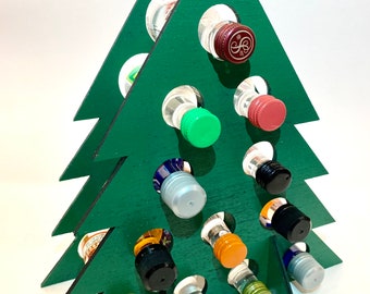 Adult Advent Calendar Liquor Tree | 12-Bottle Rack | Mini Liquor 50ml Bottle Tree | Unique White Elephant Gift Under 25