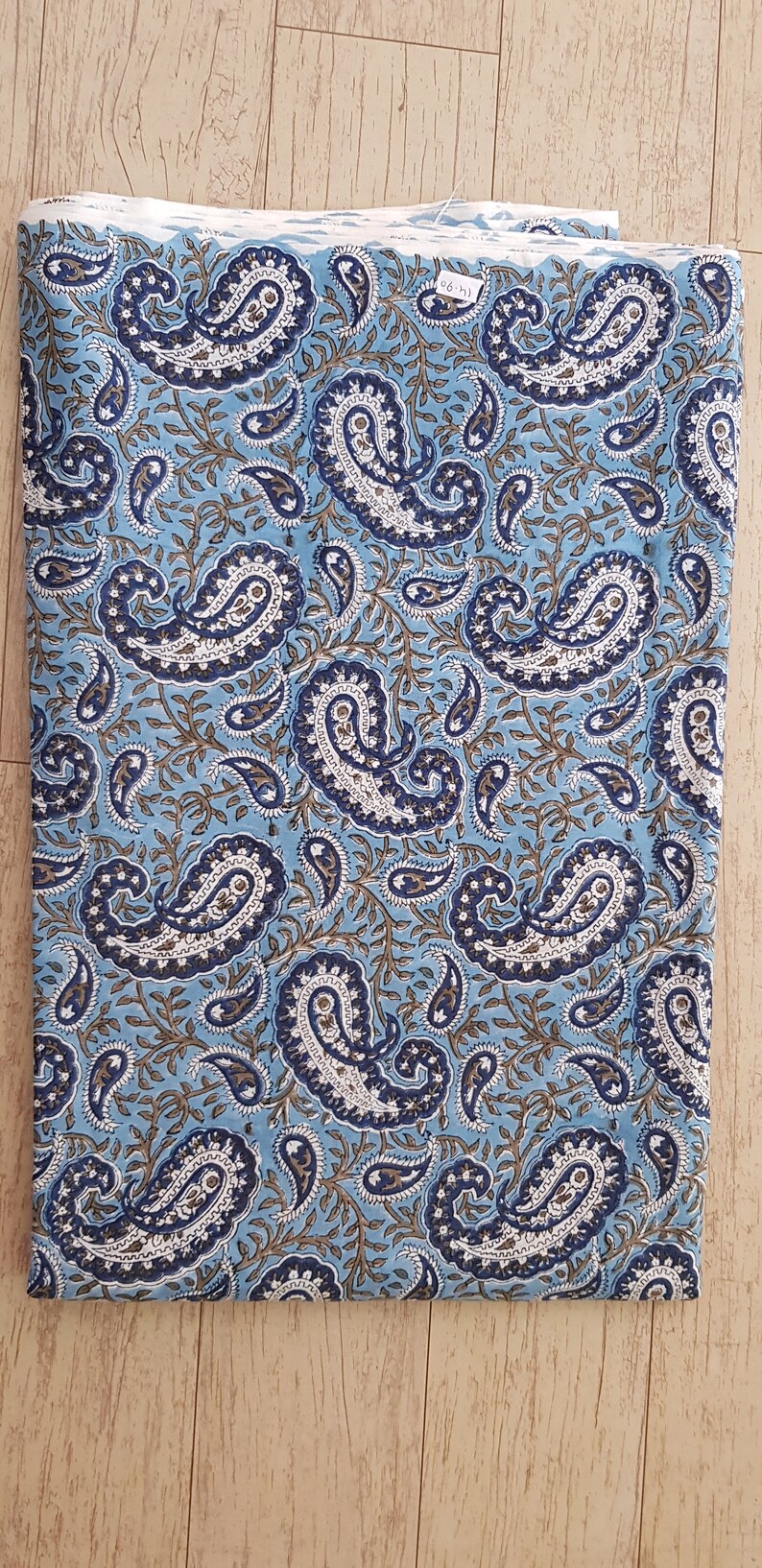 Indian handmade handblock 100/% pure cotton paisley print fabric