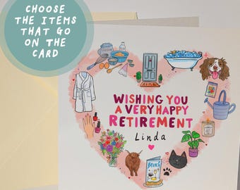 Personalised Retirement Card Choose Their Favourite Things