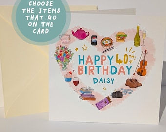 Personalised Birthday Card - Choose Their Favourite Things