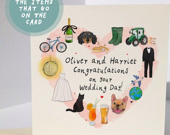 Personalised Wedding Card Choose Their Favourite Things