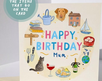 Personalised Birthday Card for Mum - Choose Her Favourite Things