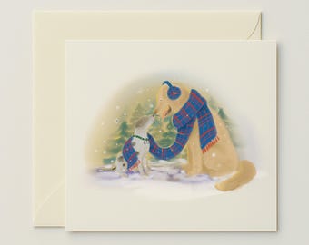 Cosy Christmas Dogs - Christmas Greeting Card