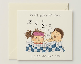 Punkcards Biglietto Di Auguri Divertente – Ti Amo, Ma Quando Russi Vorrei Soffocarti