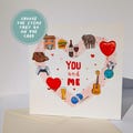 Personalised Anniversary Card - Choose Your Favourite Things