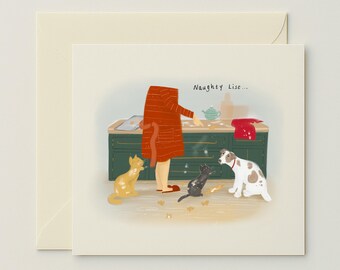 Naughty List - Christmas Greeting Card