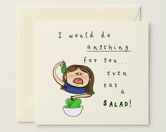 Funny Salad Joke Greeting Card