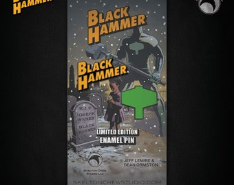 Limited Edition Black Hammer Logo & Emblem enamel pin set