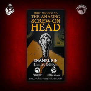 Hellboy/B.P.R.D. Mike Mignola&#39;s The Amazing Screw-on Head pin