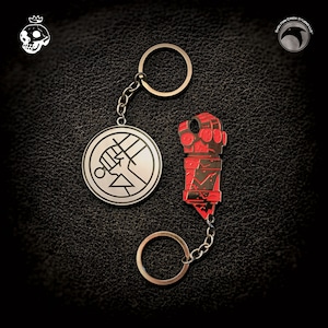 Hellboy Right Hand of Doom & BPRD Logo Key Chains!