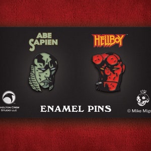 Hellboy/B.P.R.D.: Limited Edition Abe Sapien & Hellboy enamel pin set!