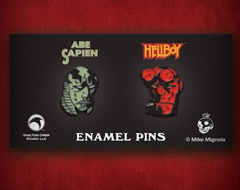 Hellboy/B.P.R.D.: Limited Edition Abe Sapien & Hellboy enamel pin set!