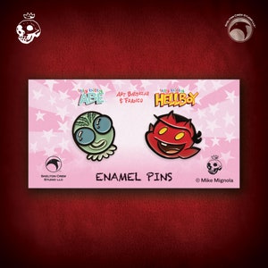 Hellboy/B.P.R.D.: Limited Edition itty bitty Hellboy & Abe enamel pin set!