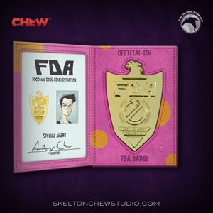 CHEW SIGNED Limited Edition Agent Tony Chu Official-ish FDA Badge