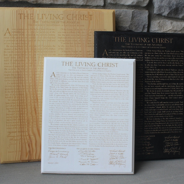 NEW! Restoration Proclamation, The Family Proclamation, The Living Christ, LDS Articles of Faith Plaques