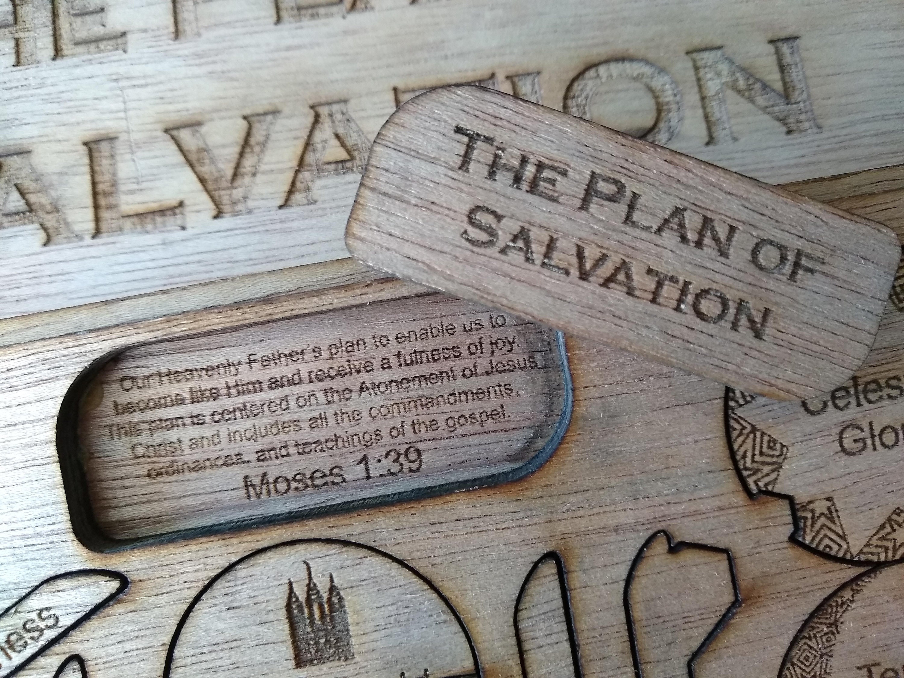 Plan of Salvation Wood Puzzle Missionary, Family Home Evening, Sunday