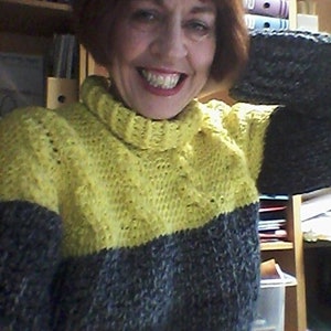 Tunisian Cable and Rib Sweater
