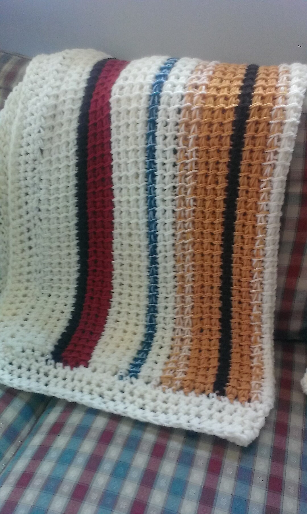 Manta/manta/afgano de crochet tunecino fácil: un primer proyecto de crochet  tunecino México