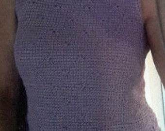 Tunisian Starlight Sleeveless Sweater