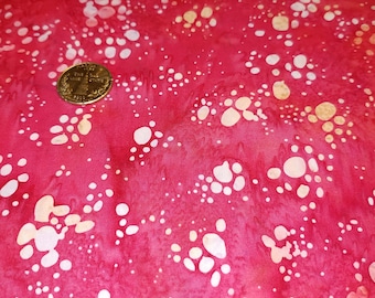 Pink Batik with multi colored dots