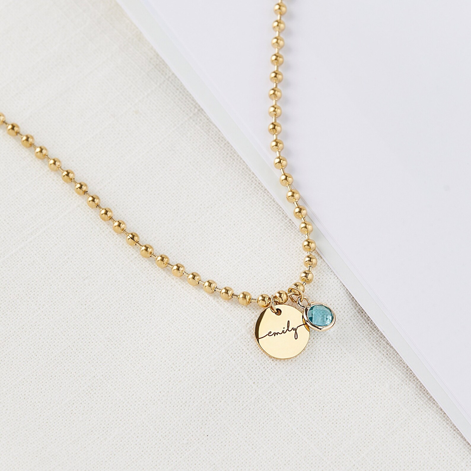 Baby Girl Birthstone Necklace Personalized Jewelry for Her Etsy