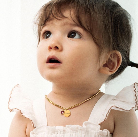 Baby Initial Necklace For Mom Charm Necklace With Child