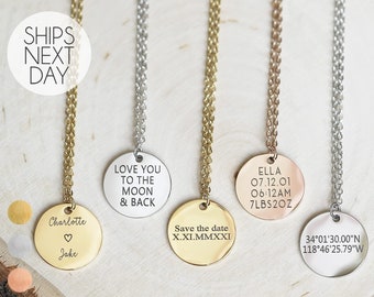 Personalized Jewelry for Her Custom Engraved Gift for Grandma Necklace for Women Best Gift for Best Freinds Jewelry