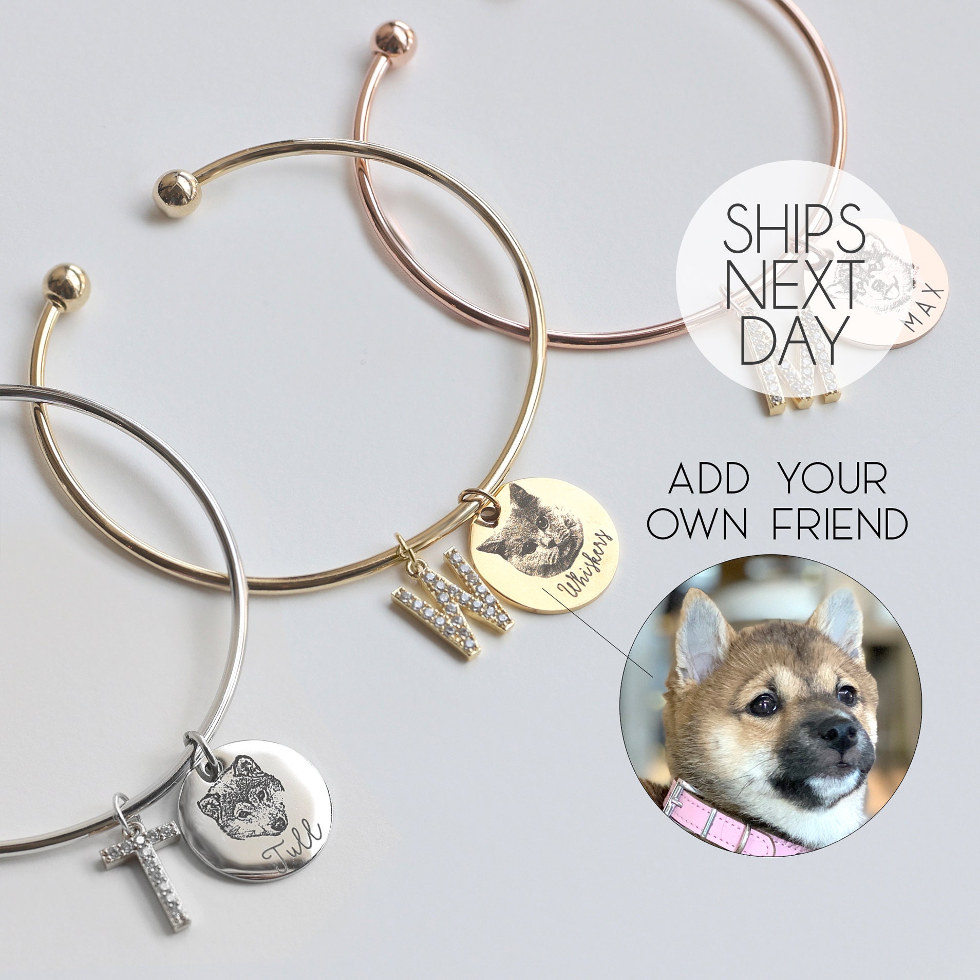 Custom Pet Portrait Pet Bracelet Women Dog Bracelet Dog Etsy