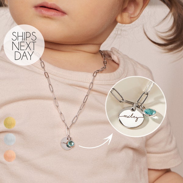 Baby Girl Necklace Etsy