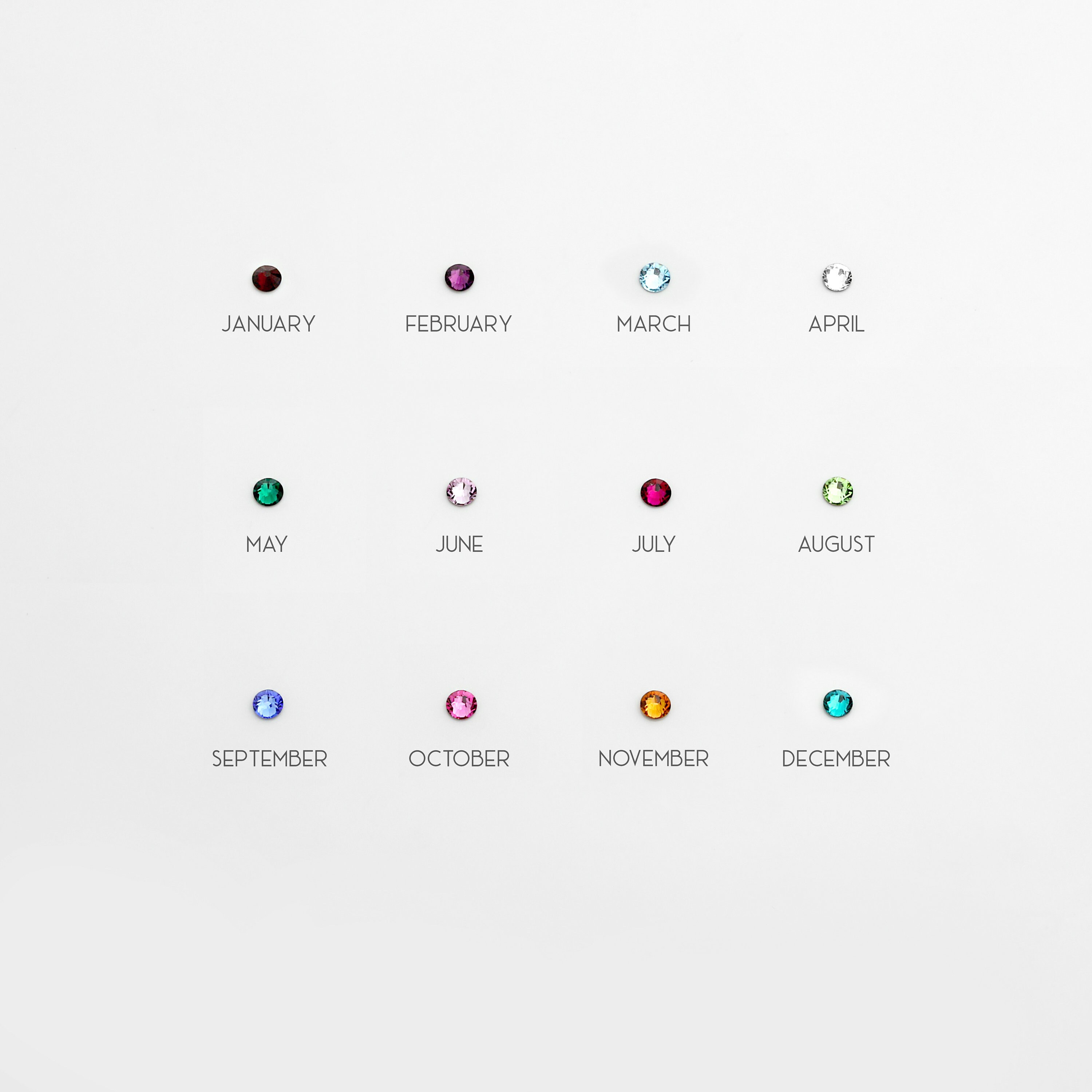 Rose Gold Vertical Bar Necklace Birthstone Necklace Engraved Etsy