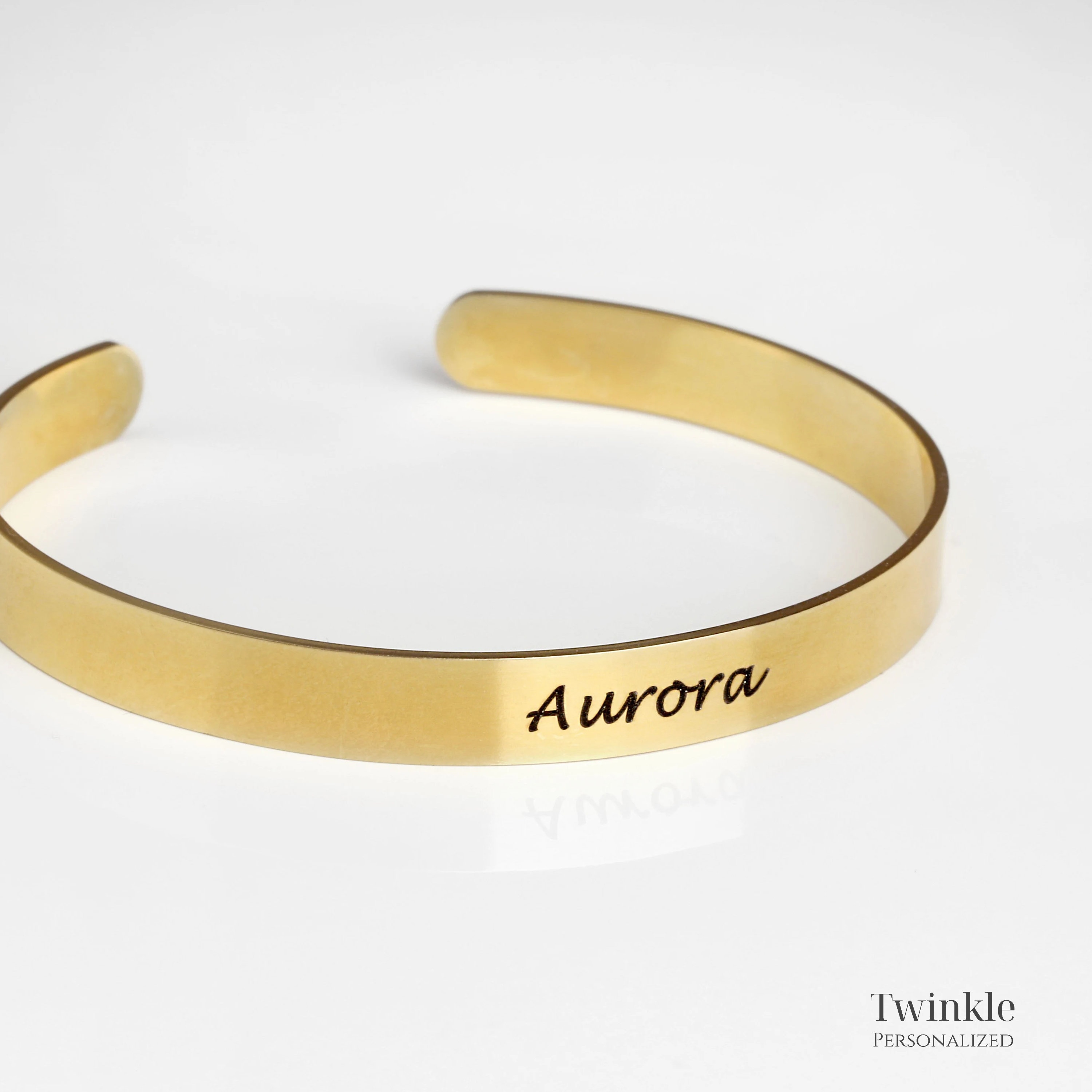 Personalized Cuff Bracelet for Women Custom Inspiration Engraved Bracelet Bridesmaids Gift For Her Gold Bangle Bracelet Wedding Jewelry