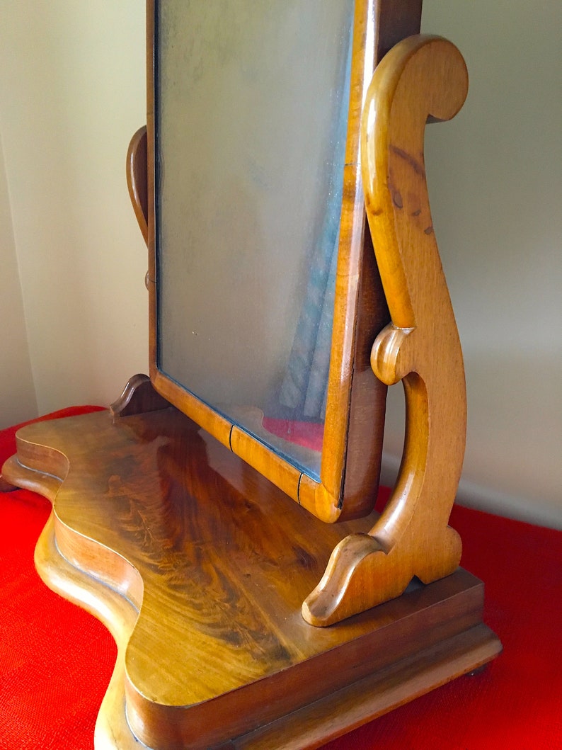 A Beautiful Victorian Mahogany Dressing Table Tilting Mirror Etsy