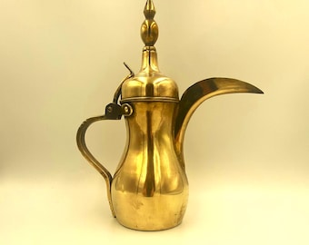Vintage Arabic Dallah Brass Coffee Pot