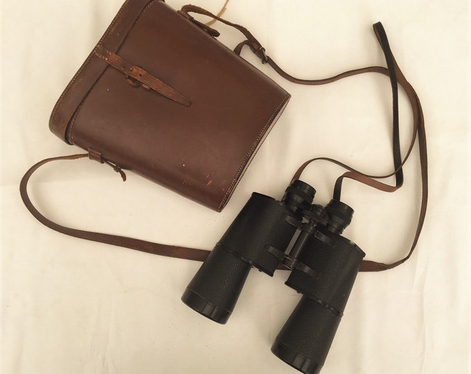 Vintage Binoculars in Leather Case BBT Krauss, 31243 MILLI 16X50 Rare