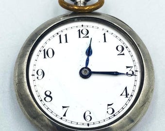 Antique Omega Silver Pocket Watch with Serial Number 1549716