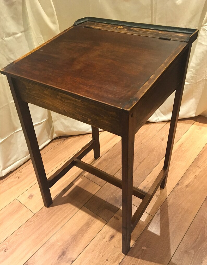 Vintage Wooden Child S Desk School Desk Bedroom Etsy