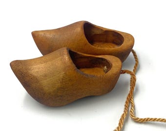 Vintage Miniature Wooden Clogs