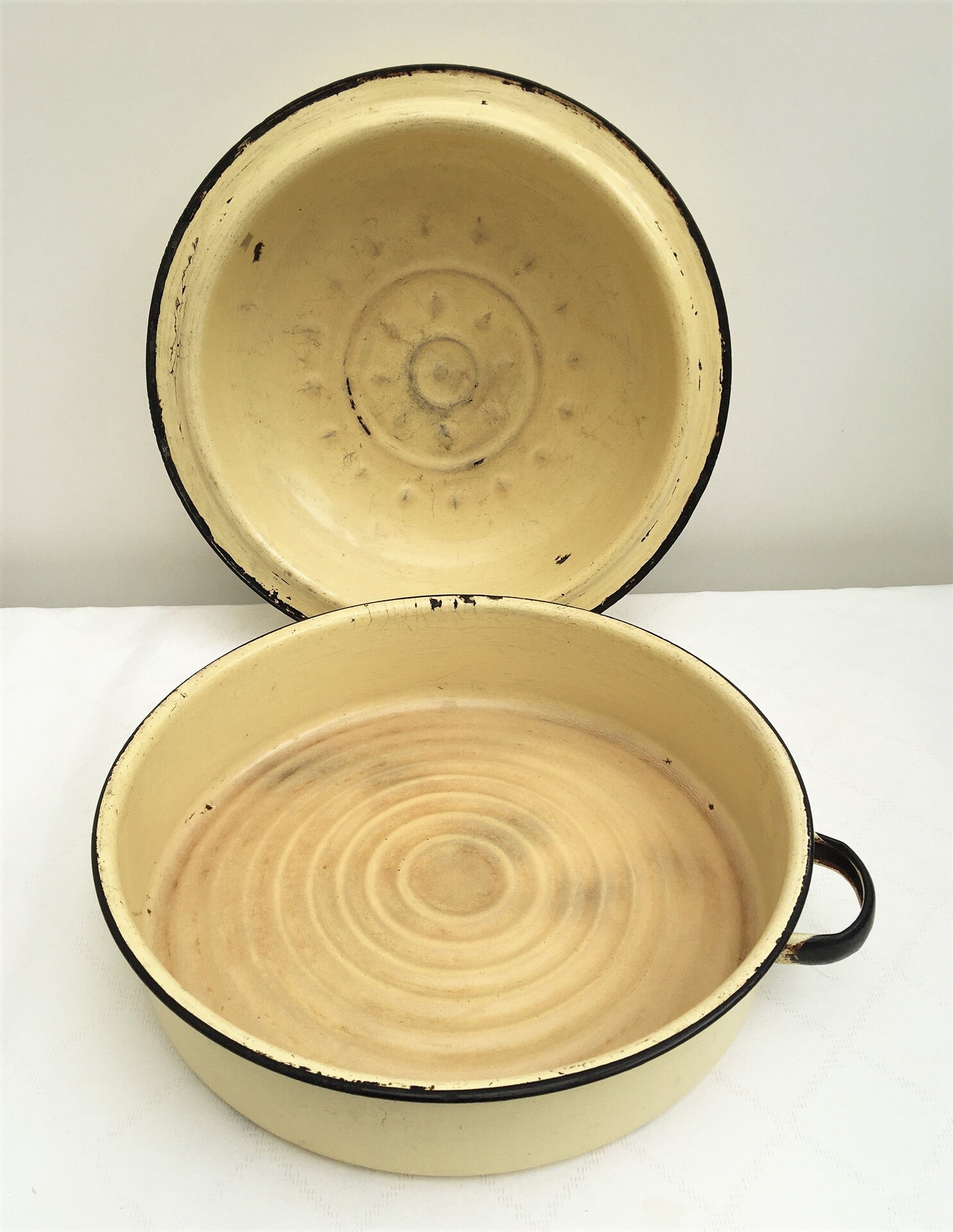 Vintage Enamel Roasting Tin with Lid Etsy