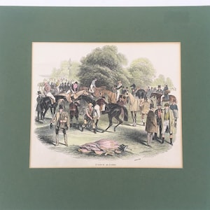 Horse Racing Paddock Print Called &quot;View of the Warren&quot;