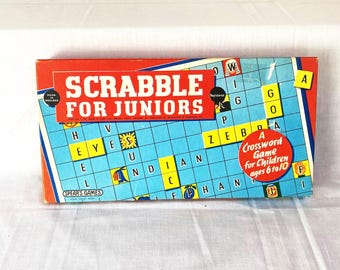 Vintage Junior Scrabble with Two Different Word Games