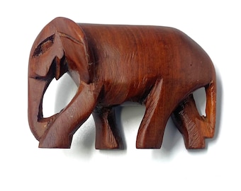 Vintage Hand Carved WoodenElephant
