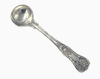 Antique Electroplate Kings Pattern Salt Spoon