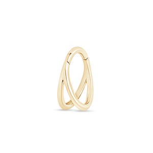 Solid 14k Gold Twist Band Huggie Earring, Tiny Gold Hoop for Lobe or Cartilage, Minimalist Real Gold Gift for Friend or Wife, Men Hoop
