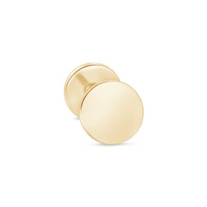 Pendiente en Oro Sólido de 14K para Perforaciones de Lóbulo, Helix, Tragus y Cartílago, Joyería de Oro Sólido, Idea de Regalo para Él y Ella