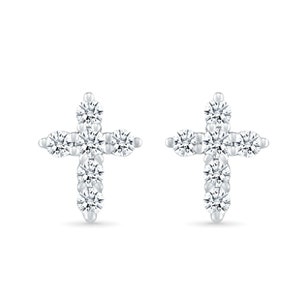 Diamond Cross for Women Minimalist Cross Earring Dainty Cross Earring Cartilage Earring Jewelry
