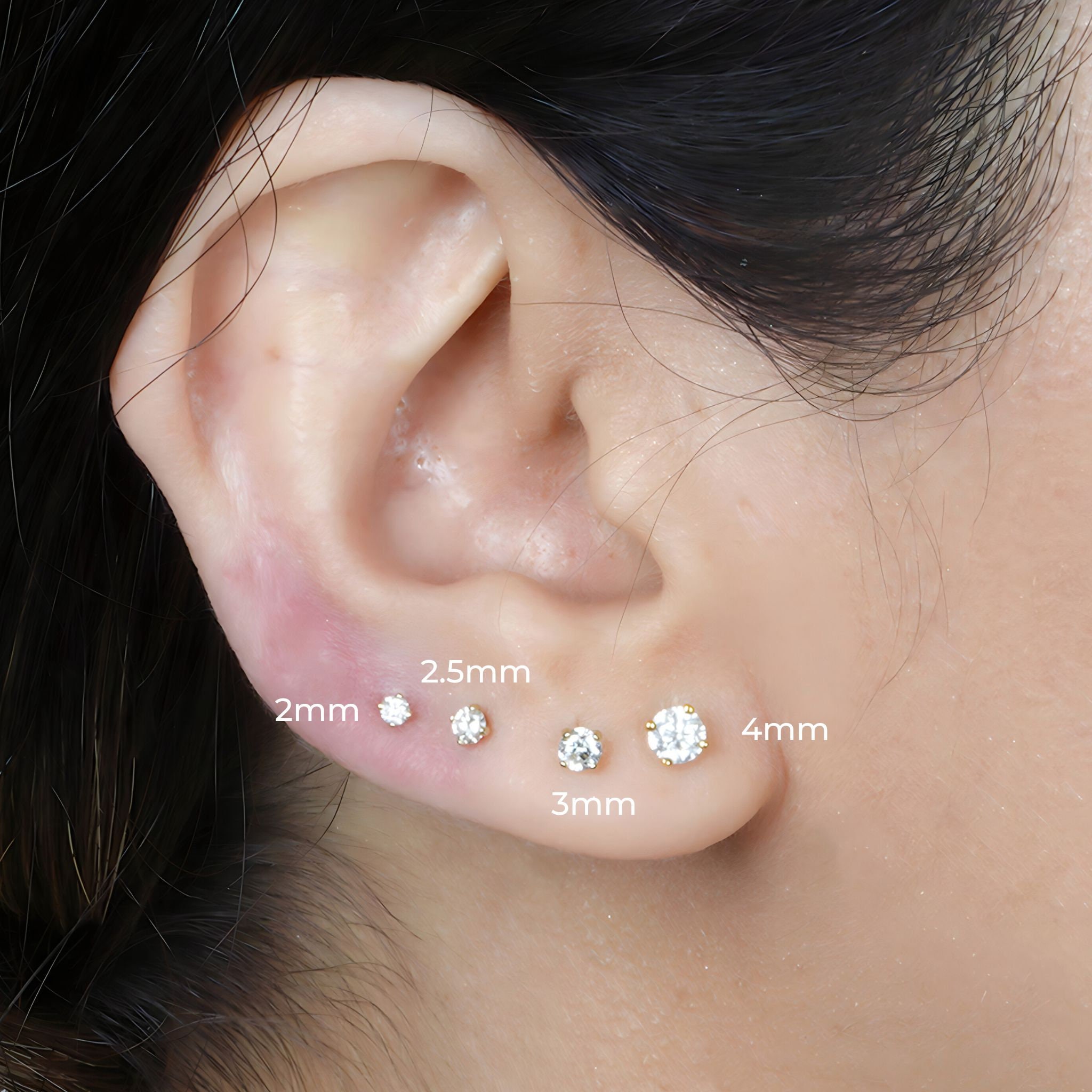 Medium 2 Earring Back (4.3x5.1mm) RH