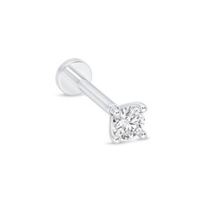 Joyeria con reespaldo plano, perfecta para uso diario. Joyeria con diamantes, elaborada en Oro Sólido de 14k. Hipoalergénica & Minimalista.