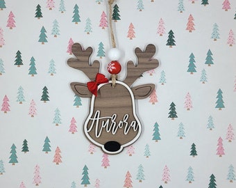 Personalized Reindeer Ornament