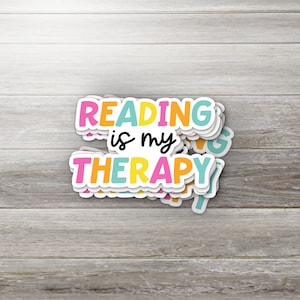 Reading is my Therapy Sticker